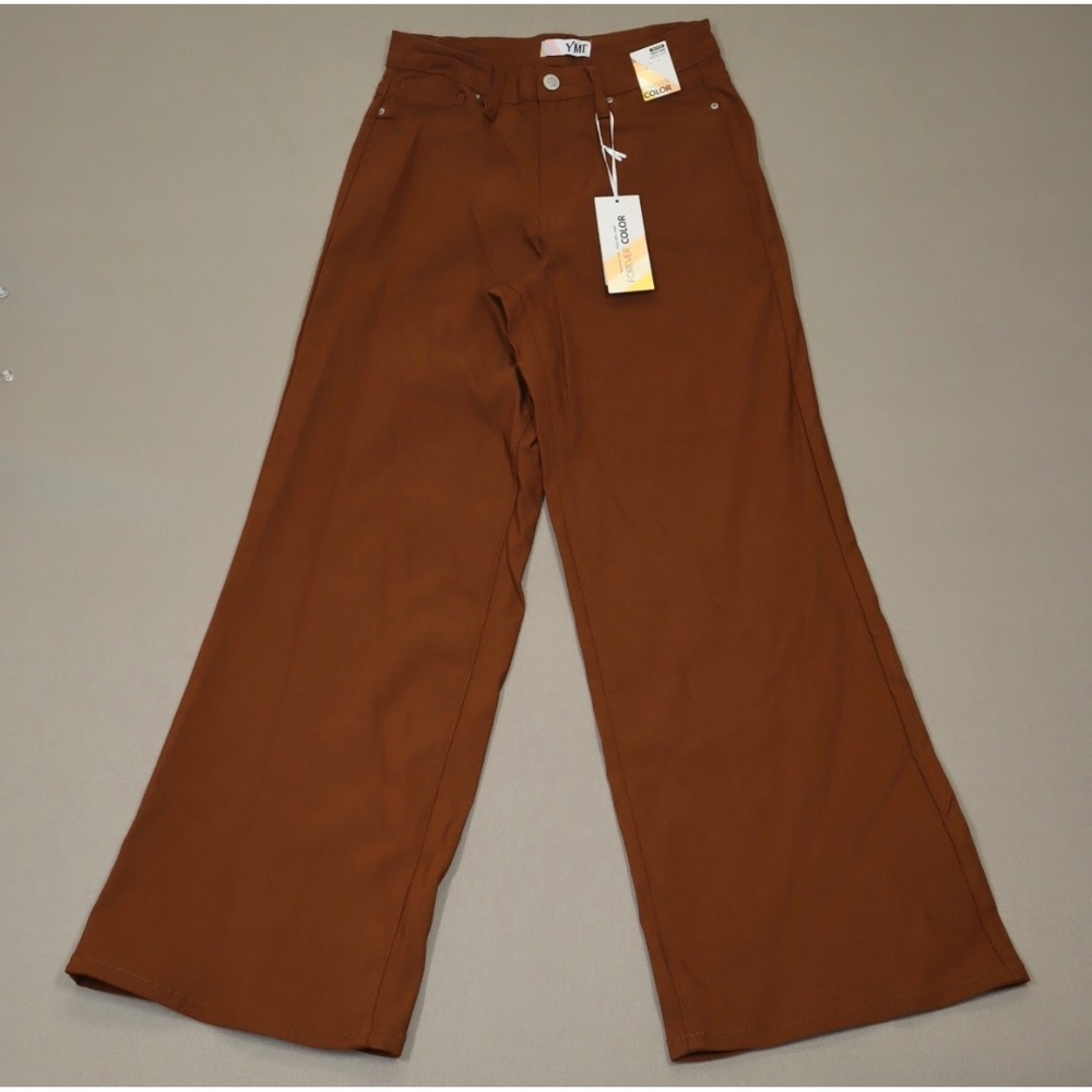 YMI Juniors Fitted Hyperstretch Wide Leg Copper Pants Size Medium
